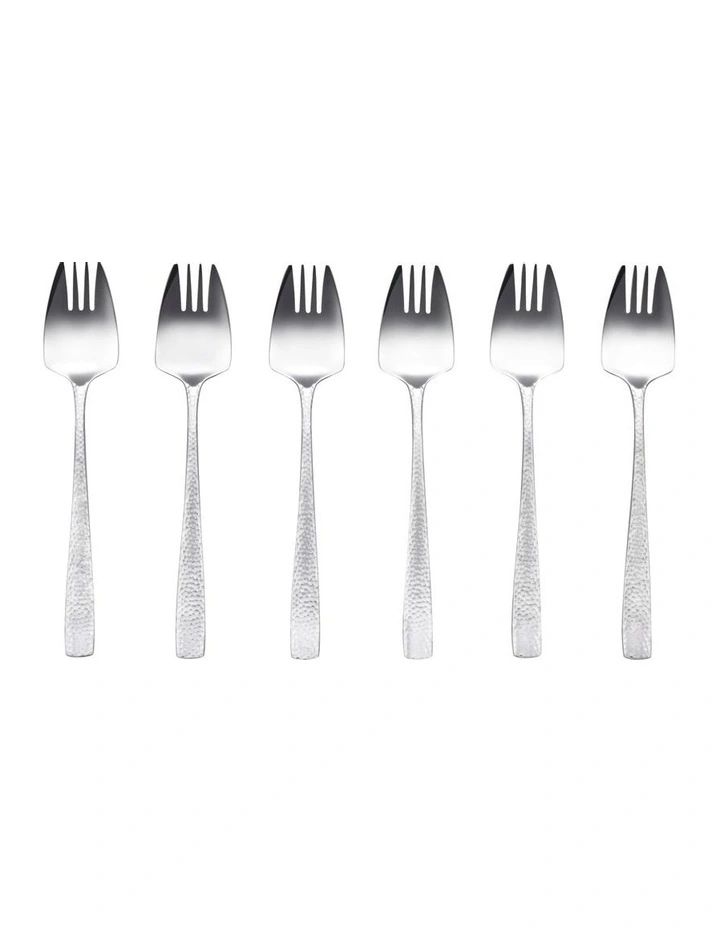 Wayland Buffet Fork Set 6 Piece Gift Boxed in Silver