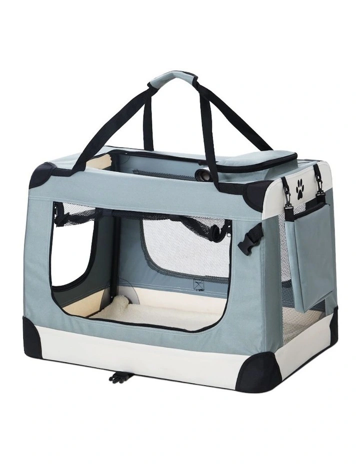 Large Portable Pet Carrier in Blue