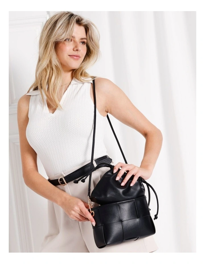 Edith Crossbody Bag in Black