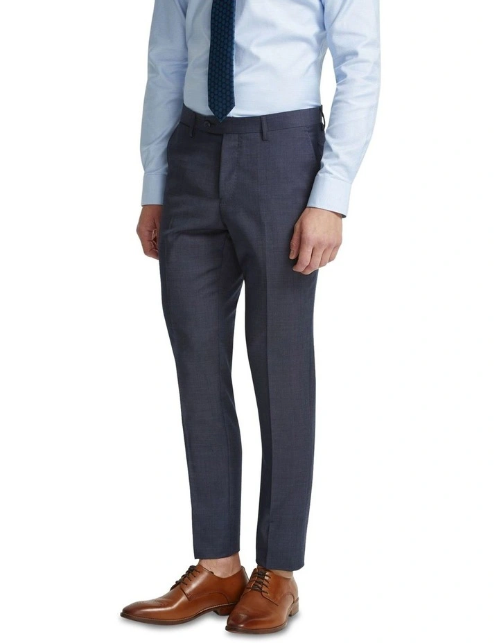 Byron Wool Suit Trousers in Steel