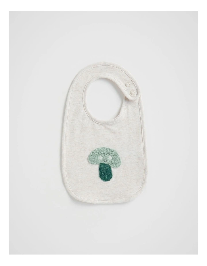 Mushroom Bib in Snow Marle