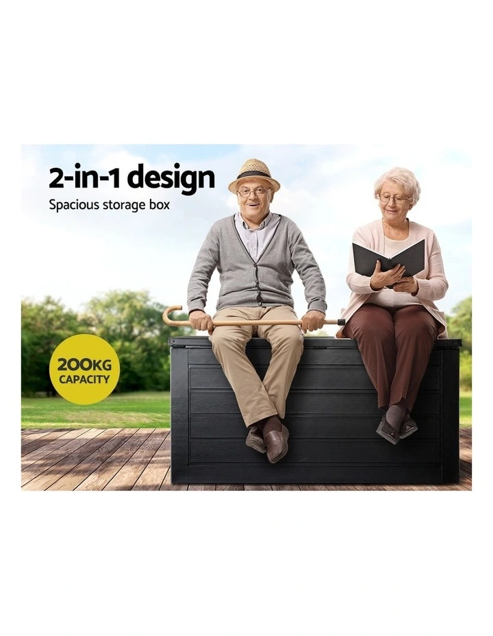 Outdoor Storage Box 680L in Black