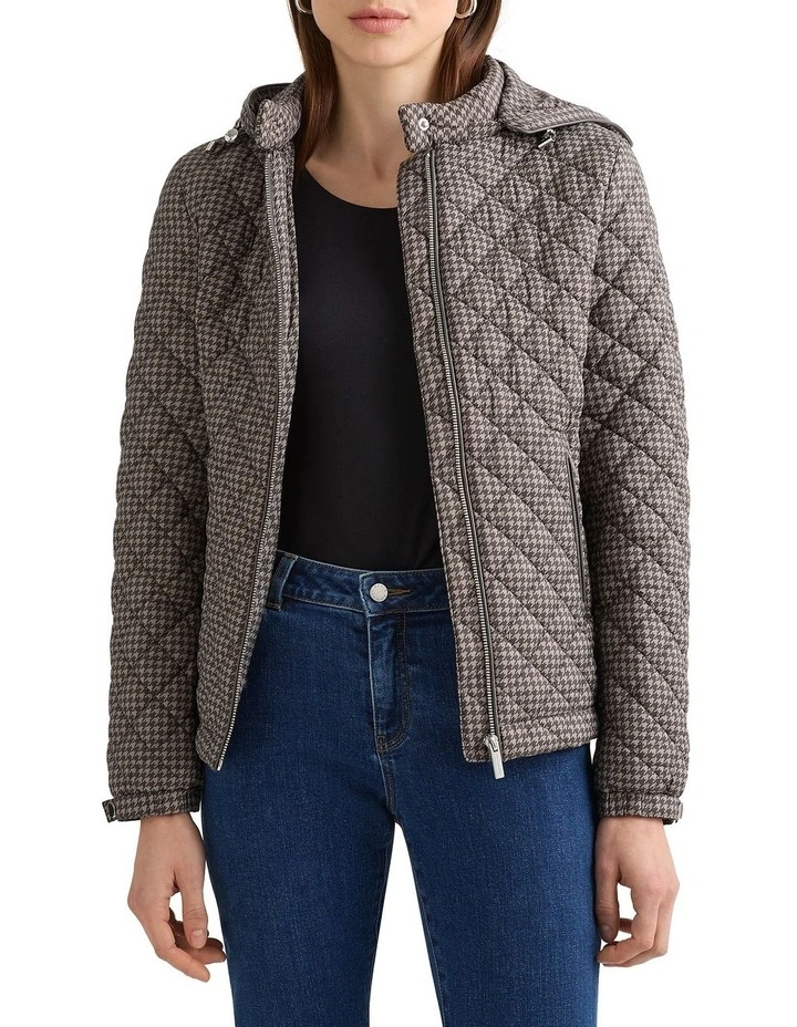 Victoria Dogtooth Jacket in Black