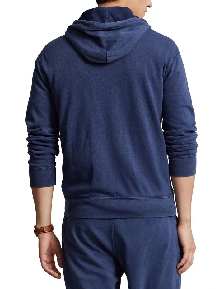 Spa Terry Full-Zip Hoodie in Navy