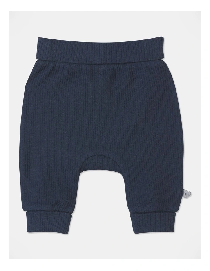 Newborn Rib Legging in Navy