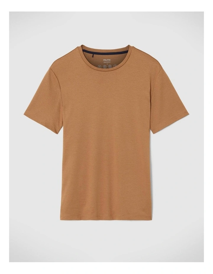 Slim Travel Tee in Tan