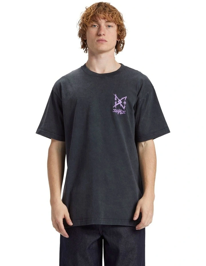 Rocker T-shirt in Black Acid