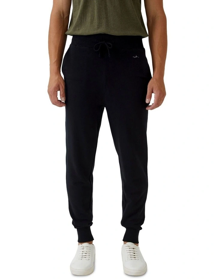 Benson Organic Cotton Track Pants in Black