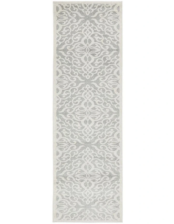 Chrome Lydia Runner Rug in Silver