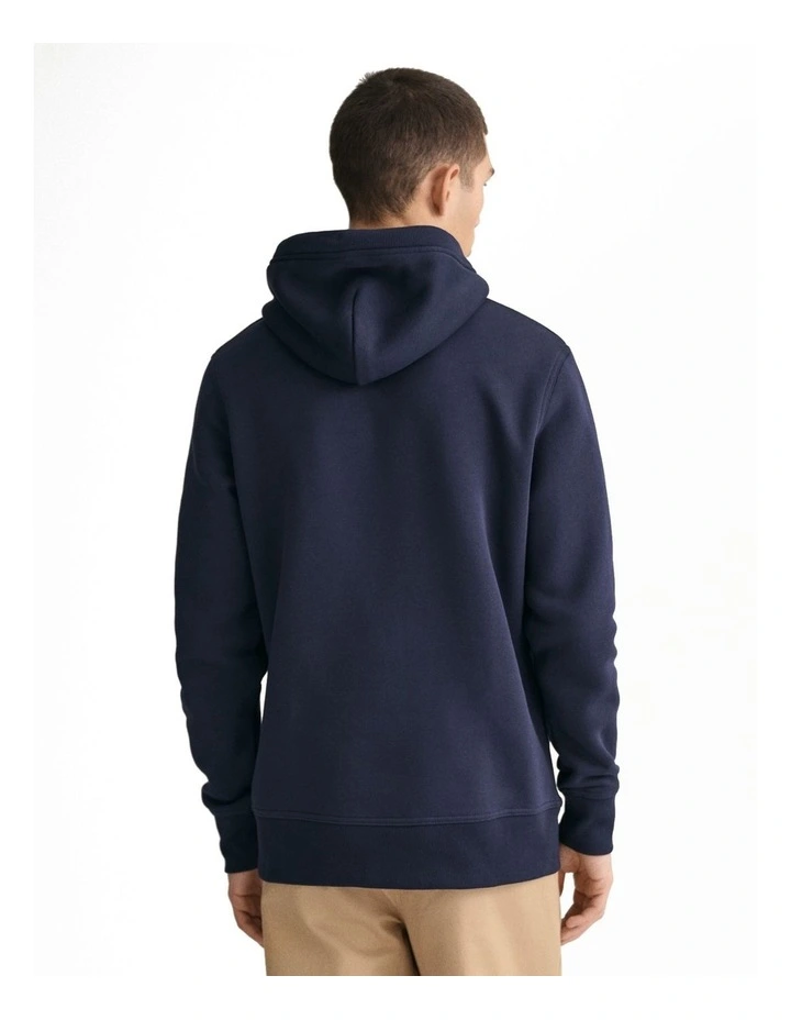 Archive Shield Hoodie in Evening Blue