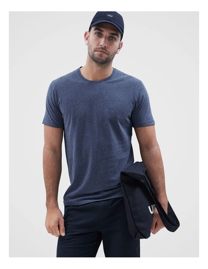 Classic Crew Neck T Shirt in Indigo