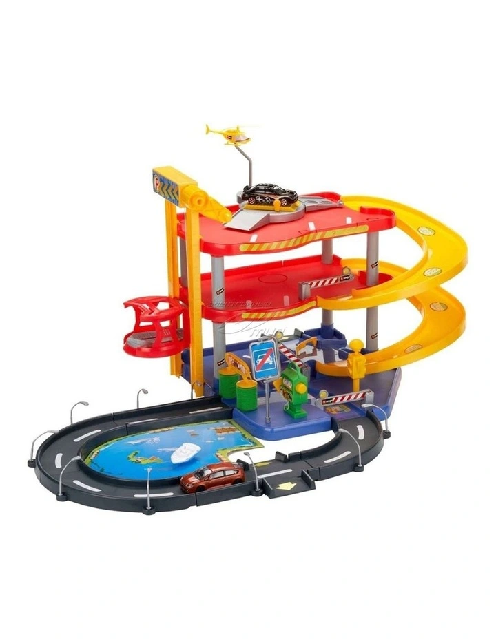 Street Fire Kids Parking Car Toy Set in Multi