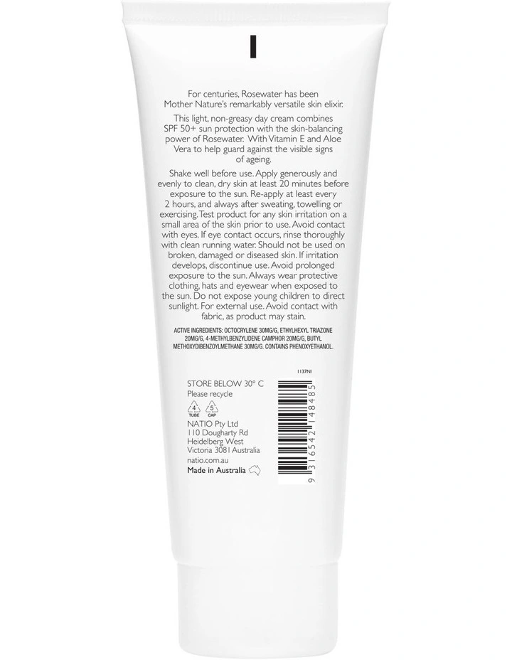 Rosewater Hydration Moisture Balance Day Cream SPF 50+ 90ml