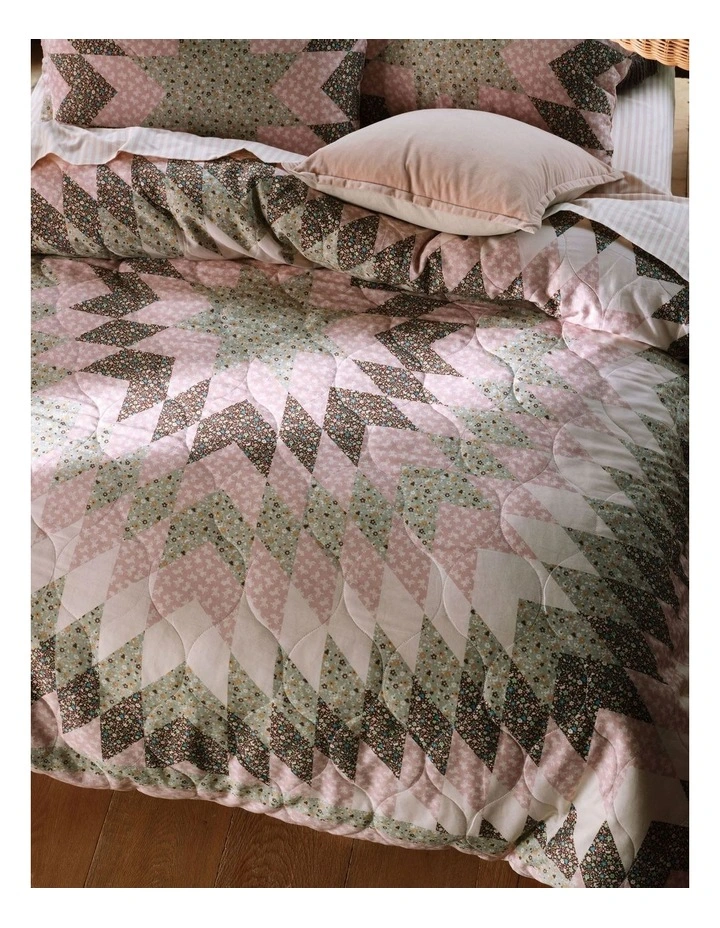 Dusty Quilt Cover Set in Rose
