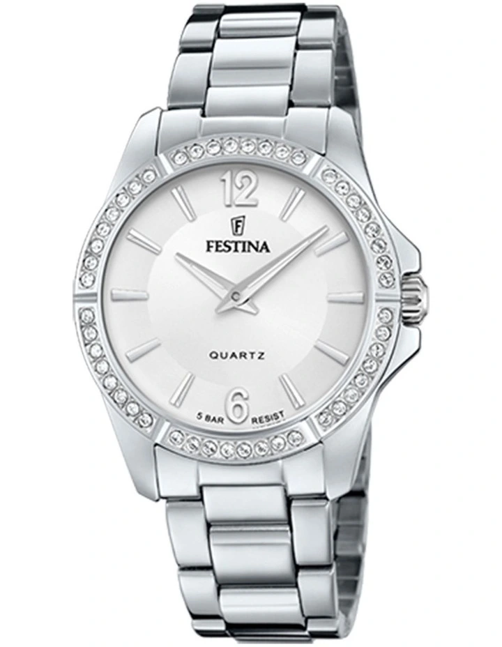 Mademoiselle Stainless Steel Watch in Silver