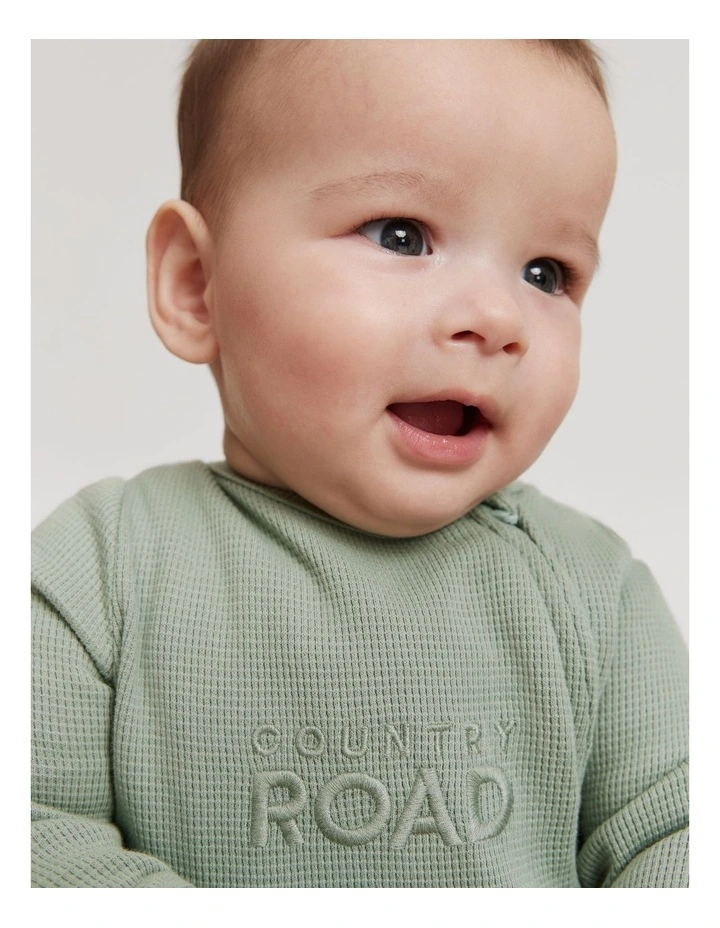Waffle Jumpsuit in Fern