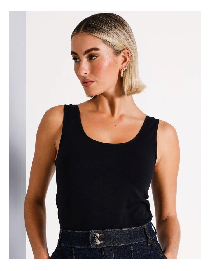 Seamfree Recycled Blend Tank in Black