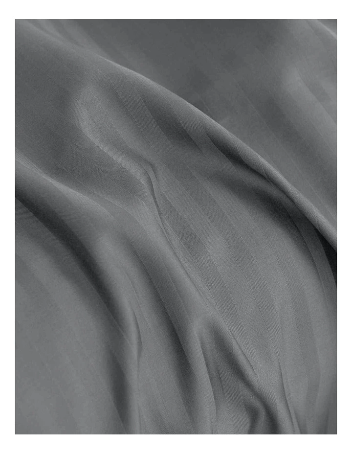 Damask 1200TC Cotton Sateen Sheet Set in Charcoal Queen