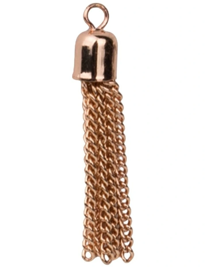 Isadora Aurelia Tassel Charm in Rose Gold
