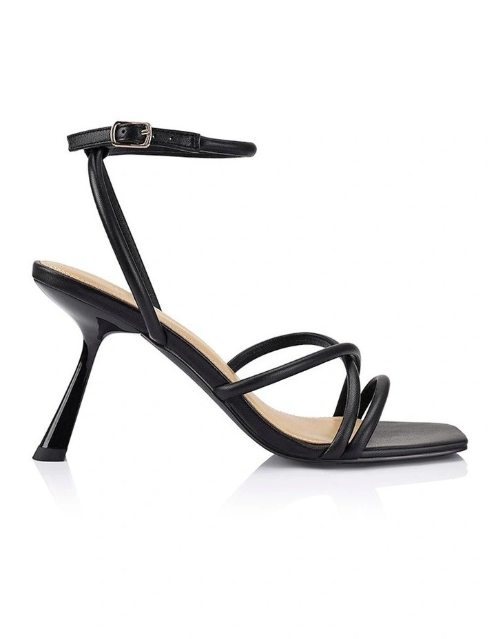 Spruce Heeled Sandals in Black