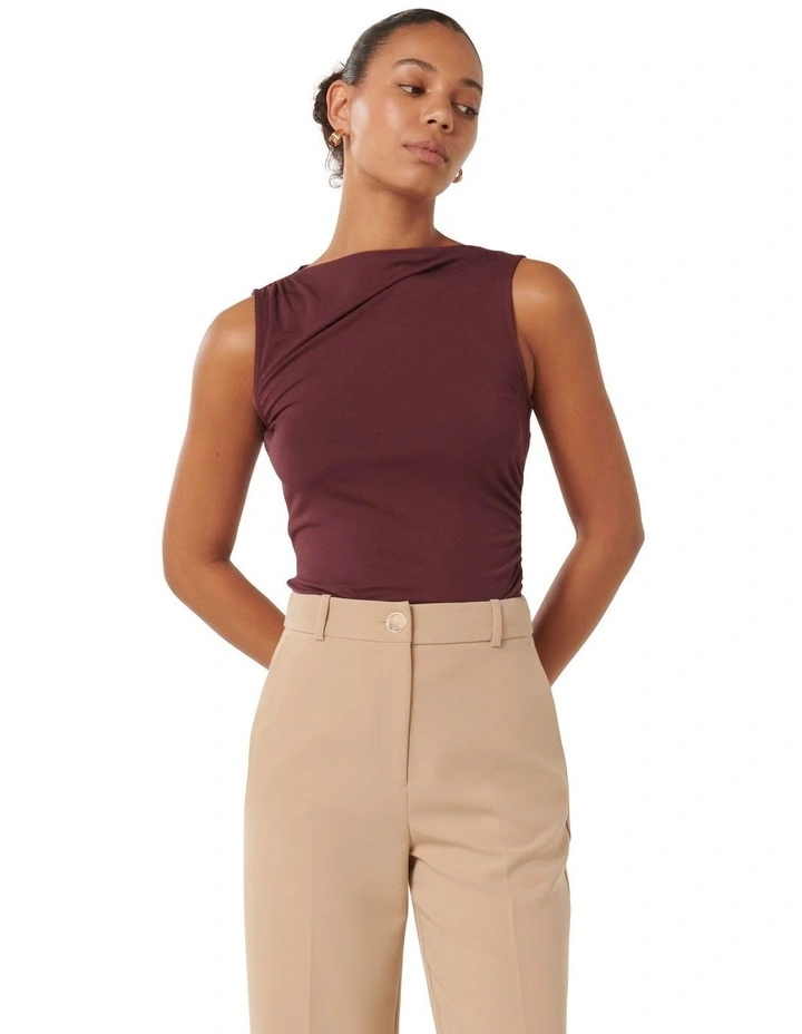 Belle Gathered Top in Red
