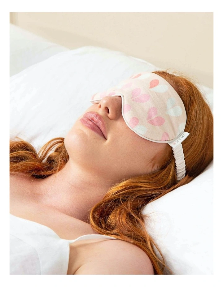 Flannel Heart Eye Mask in Pink