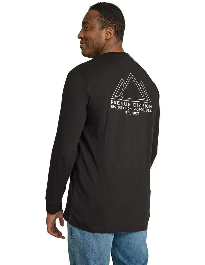 Premium Long Sleeve Top in Black