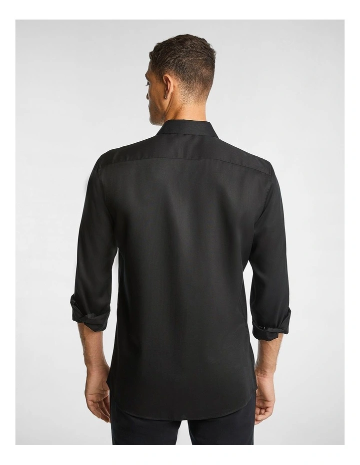 Sleek Lyocell Shirt in Black