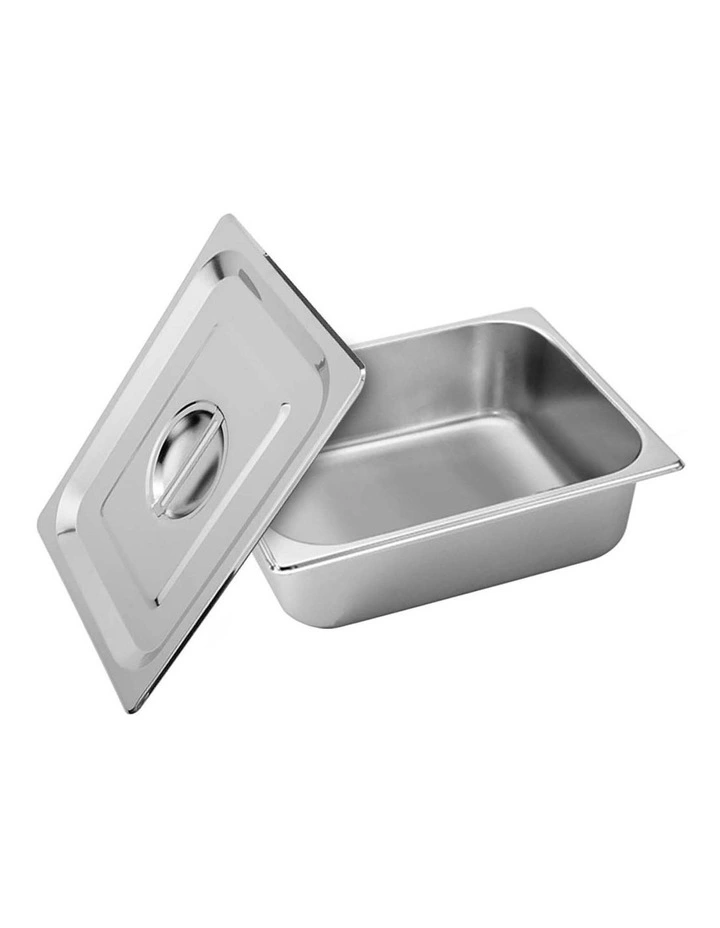 Gastronorm Pan Full Size Tray With Lid 10cm in Stainless Steel