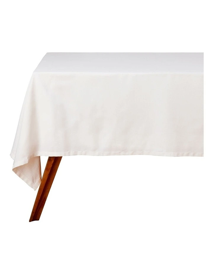 Cotton Classics Rectangular Tablecloth 230x150cm in Snow
