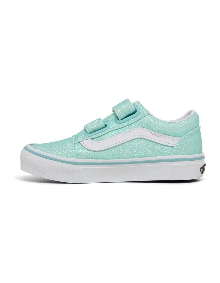 Old Skool Glitter V Youth Sneakers in Artic Blue