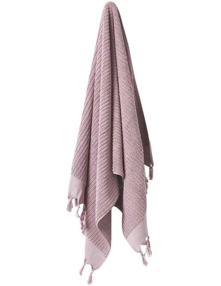 Paros Rib Range Bath Towel in Lilac