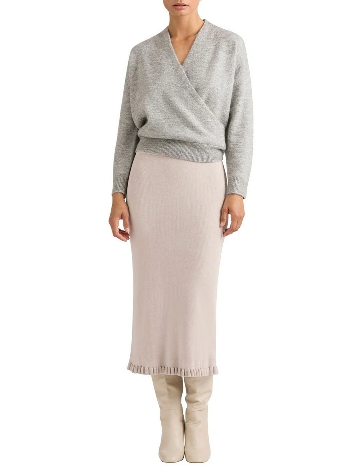 Fran Knit Skirt in Porcelain