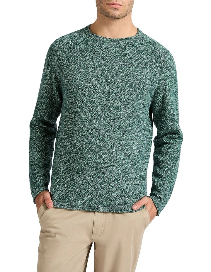 Jack Melange Knit Sweater in Frosty Spruce