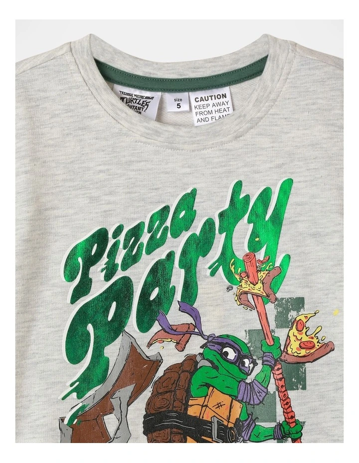 Teenage Mutant Ninja Turtles Pyjama Set in Grey Marle