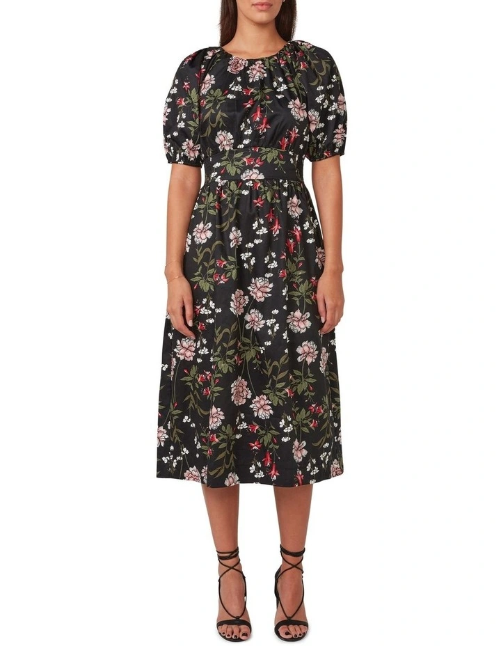 Mondrian Dress in Black/Pink