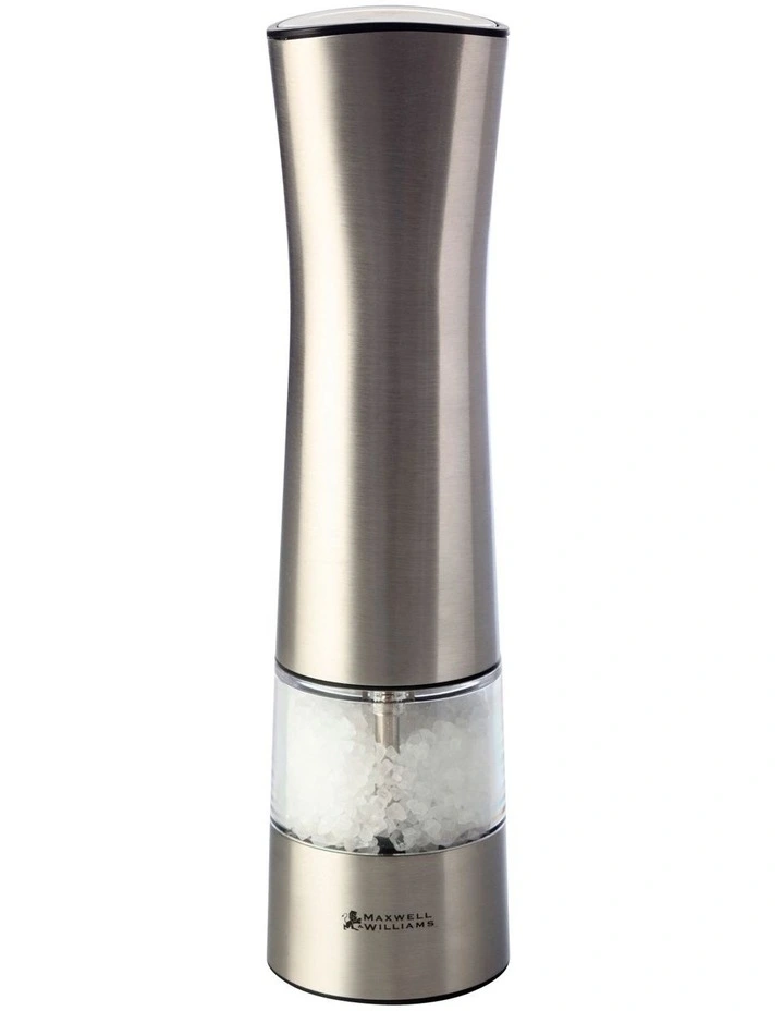 Cosmopolitan Electric Salt & Pepper Mill 21cm in Silver
