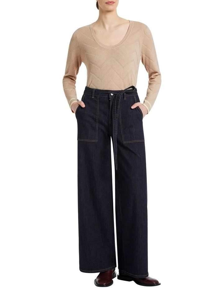 Dylia V Neck Knit in Caliza