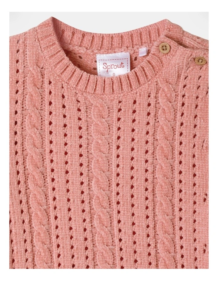 Pointelle Jumper in Old Rose
