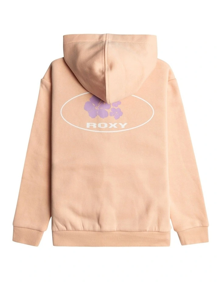 Surf Feeling Zipped brushed Fleece Hoodie in Peach Parfait