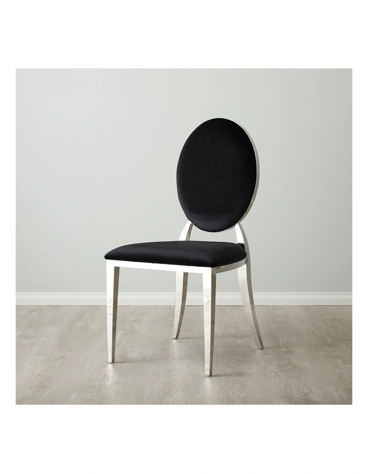 Flora Chair Stainless Steel in Black