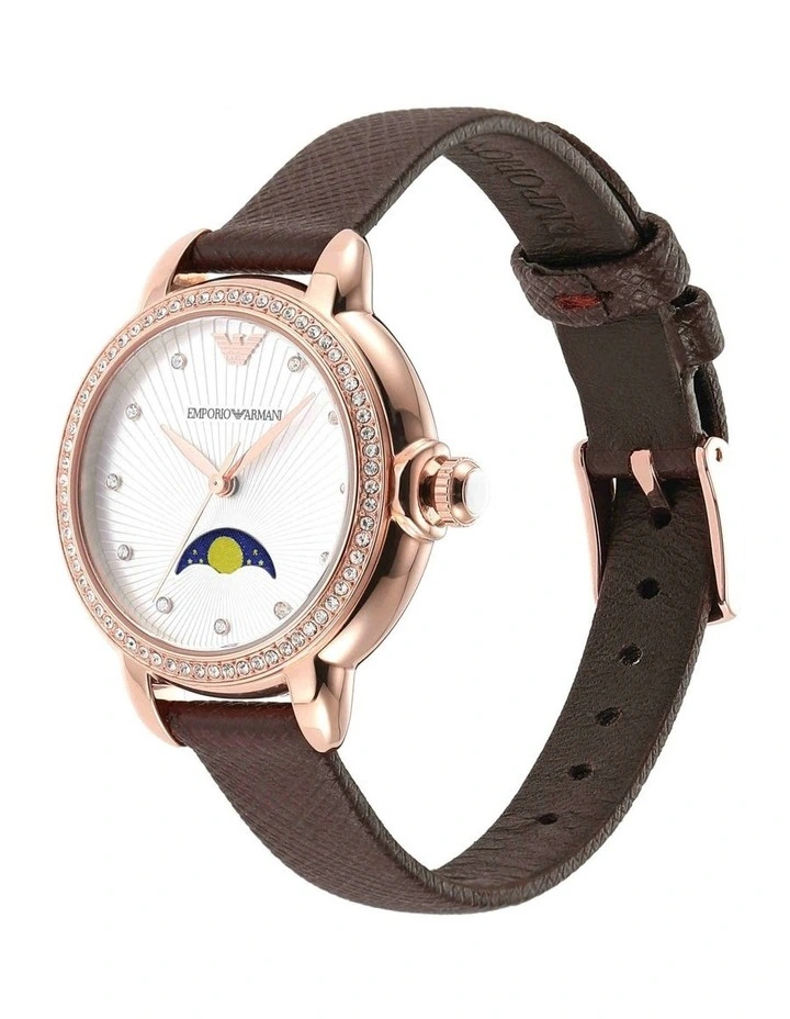 Stainless Steel AR11568 Analogue Watch in Brown