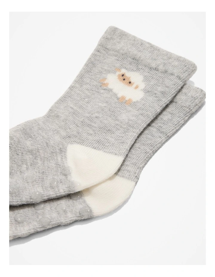 Sheep Sock in Light Grey Marle