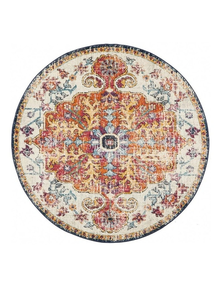 Evoke Carnival Transitional Round Rug in Multi
