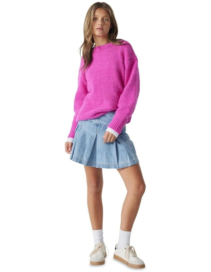 Kendra Boxy Knit Jumper in Pink