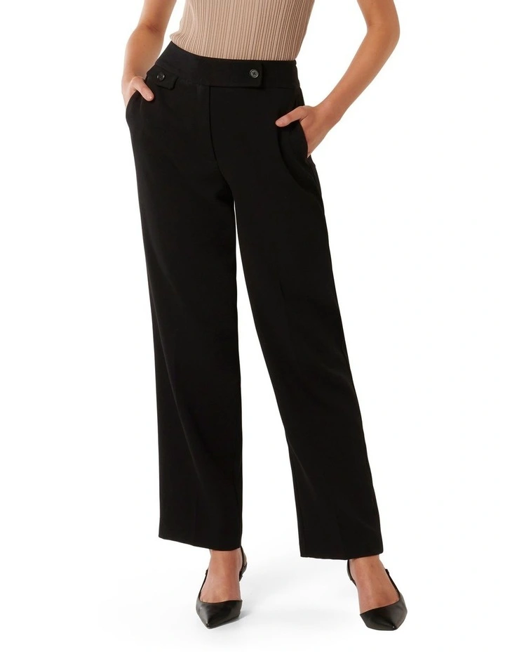 Simmy Straight Leg Pants in Black