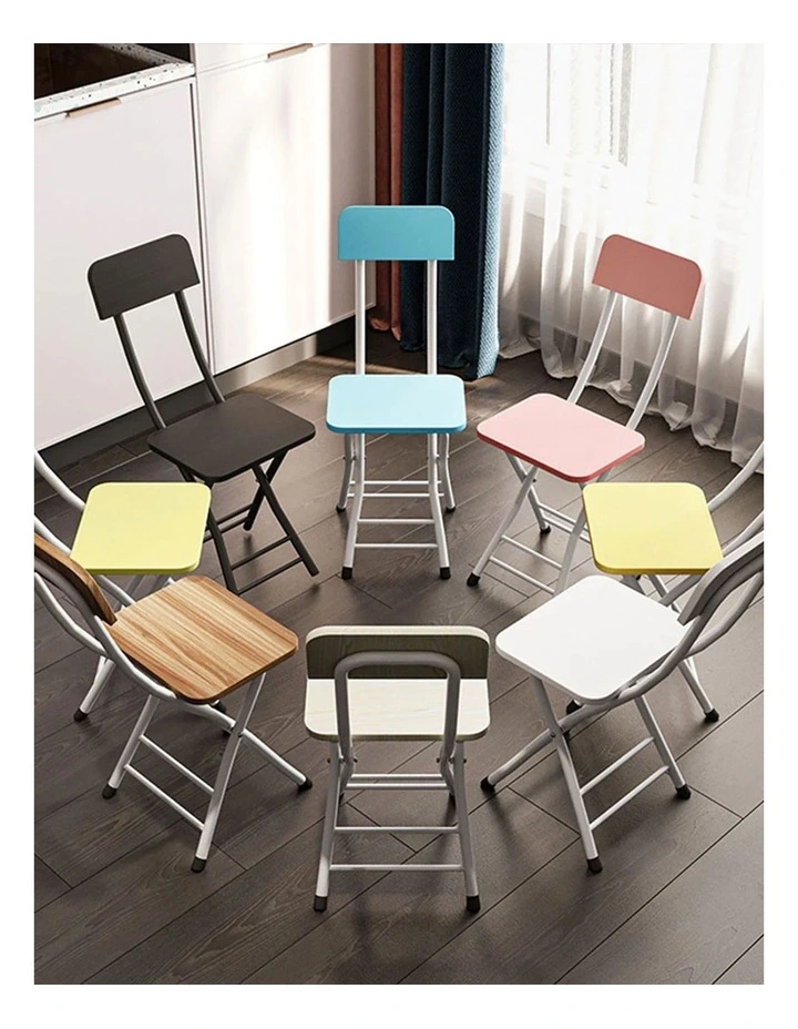 Space Saving Lightweight Foldable Chair Set of 2 in Pink