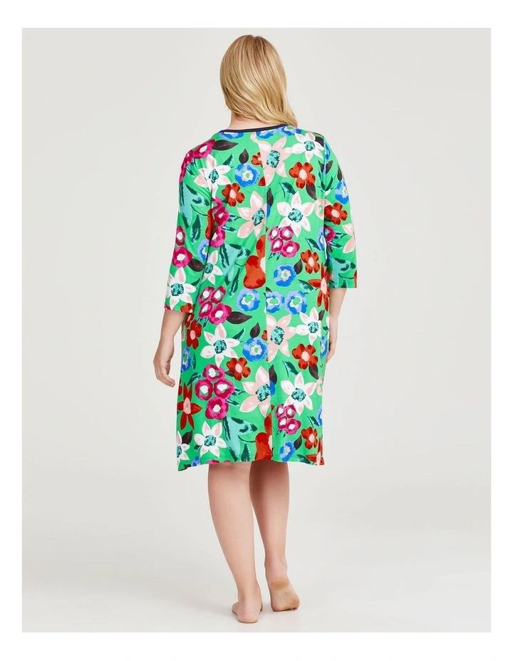 Bamboo Painterly Bloom Nightie in Print