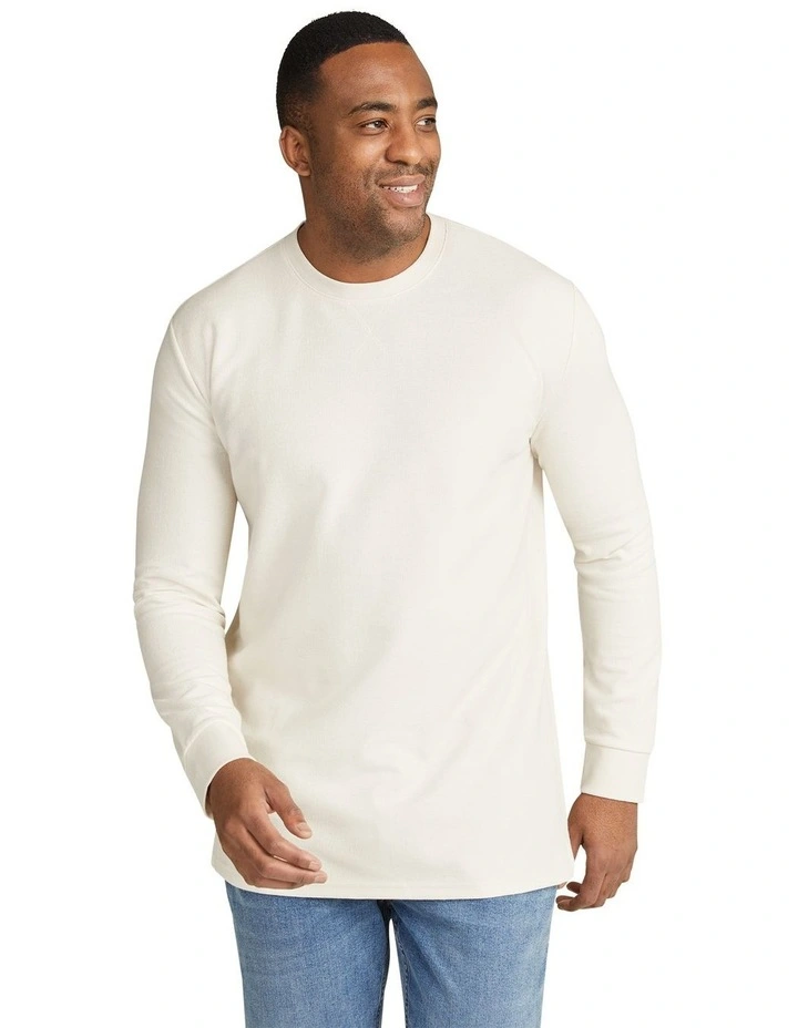 Regal Waffle Long Sleeve Top in Ecru