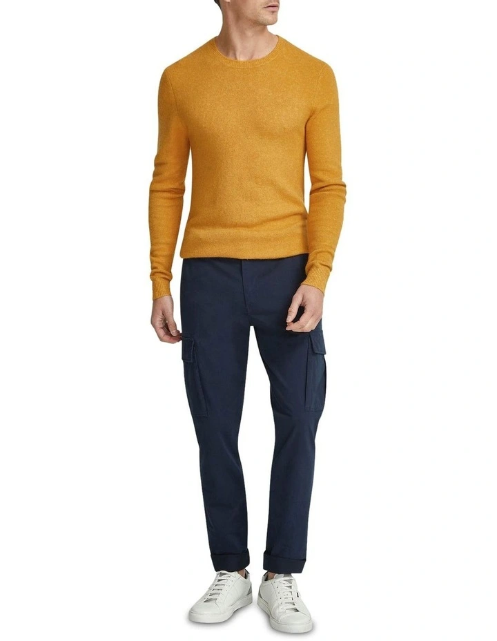 Frankie Soft Crew Neck Knit Top in Yellow